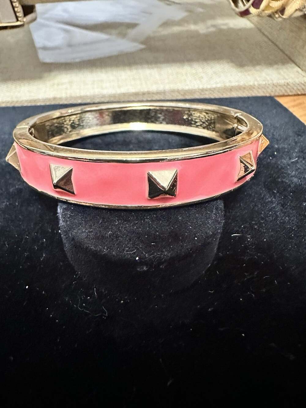 Sequin Nordstrom Multicolor Gold Tone Statement Enamel Bangle Bracelet # 122